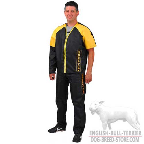 Nylon Scratch Suit with Removable Sleeves for Bull Terrier Training