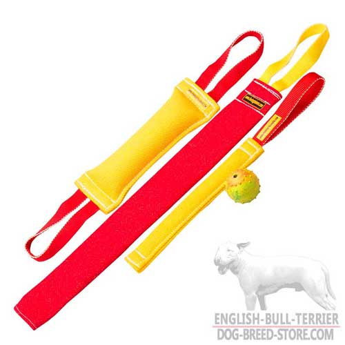 Quality Set of Training French Linen English Bull Terrier Bite Tugs