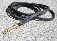Soft Premium Leather Leash with Braided Ends 3/8" wide Bull Soft Premium Leather Leash with Braided Ends 3/8" wide Bull