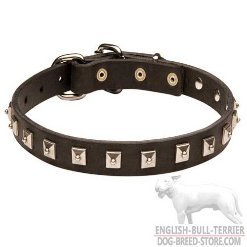Elegant Studded Soft Leather Dog Collar
