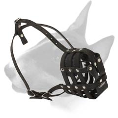 Super Ventilation Leather Muzzle for Bull Terrier