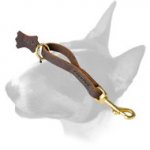 English Bull Terrier Leather Pull Tab Dog Leash