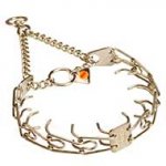 Stainless Steel Bull Terrier Pinch Prong Collar with Swivel and Quality Label