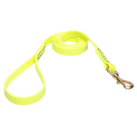 Yellow Waterproof English Bull Terrier Leash Made of Biothane