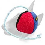 Colored French Linen Bull Terrier Bite Toy for Training - 3 1/2 inch (9 cm) in Diameter