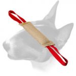 English Bull Terrier Jute Puppy Bite Tug with 2 Handles