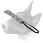 Narrow Puppy Bite Tug Made of French Linen for Training English Bull Terrier