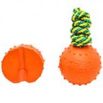 Ribbed Surface Rubber Bull Terrier Ball - 2 3/4 inch (7 cm)