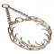 Chrome Plated Bull Terrier Pinch Prong Collar for Training