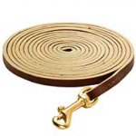 Extra Long Leather Bull Terrier Leash For Training, Tracking and Patrolling