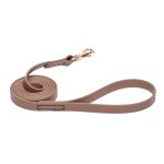 Khaki Waterproof English Bull Terrier Leash Made of Biothane