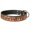 Handcrafted Leather Bull Terrier Collar With Painting