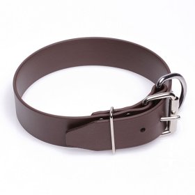 Extra Wide Brown Biothane English Bull Terrier Collar