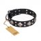 "Smart Geometry" FDT Artisan Studded Leather English Bull Terrier Collar