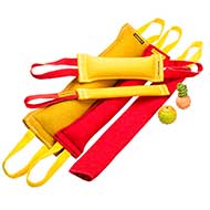 Amazing Set of French Linen Bull Terrier Bite Tugs for Training