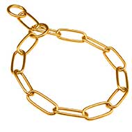 Brass Bull Terrier Fur Saver with Large Links Brass Bull Terrier Fur Saver with Large Links