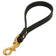 Short Leather Bull Terrier Leash for Better Control