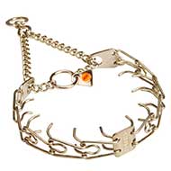 Stainless Steel Bull Terrier Pinch Prong Collar with Swivel and Quality Label