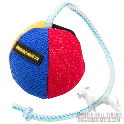 Colored Surface French Linen Bull Terrier Bite Toy