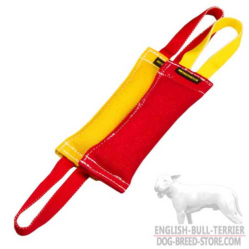 Set of Soft French Linen Bull Terrier Bite Tugs for Puppy Training