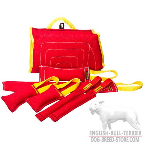 French Linen Bull Terrier Bite Training Set for Puppies