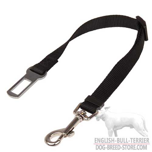 English Bull Terrier Car Seat Belt With Snap Hook