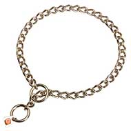 Herm Sprenger Stainless Steel Bull Terrier Choke Collar with Red Quality Label