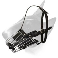 Easily Adjustable Well-Fitting Wire Cage Bull Terrier Muzzle