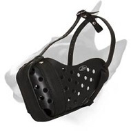Durable Leather Bull Terrier Muzzle for Attack Training