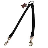 Short Nylon Bull Terrier Leash for Walking 2 Dogs