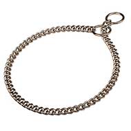 Herm Sprenger Chrome Plated Bull Terrier Choke Collar for Obedience Training
