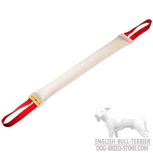 English Bull Terrier Training Fire Hose Dog Bite Tug With 2 Handles