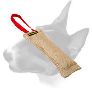English Bull Terrier Jute Puppy Bite Tug with Durable Handle English Bull Terrier Jute Puppy Bite Tug with Durable Handle