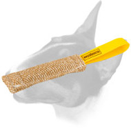 English Bull Terrier Puppy Bite Tug with Convenient Handle for Training English Bull Terrier Puppy Bite Tug with Convenient Handle for Training