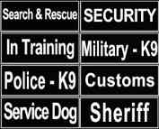 Additional Identification Patches for Bull Terrier Supplies