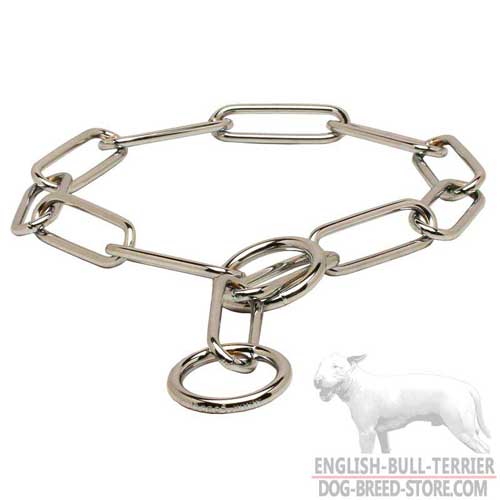 Smooth Chrome Plated Bull Terrier Fur Saver for Behavior Correction