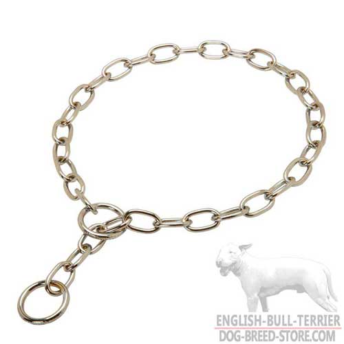 Smooth Steel Chrome Plated Bull Terrier Fur Saver for Training