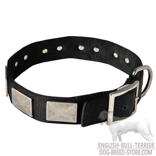 Strong Nylon Dog Collar With Rustless Massive Plates