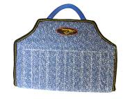 French Linen Bull Terrier Bite Developer Cover with Handle