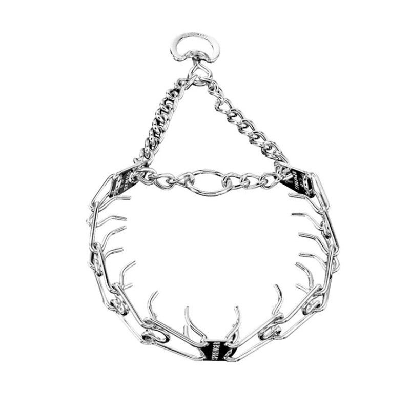 Chrome Plated Prong Collar with Swivel (4 mm x 25 inches) Herm Sprenger