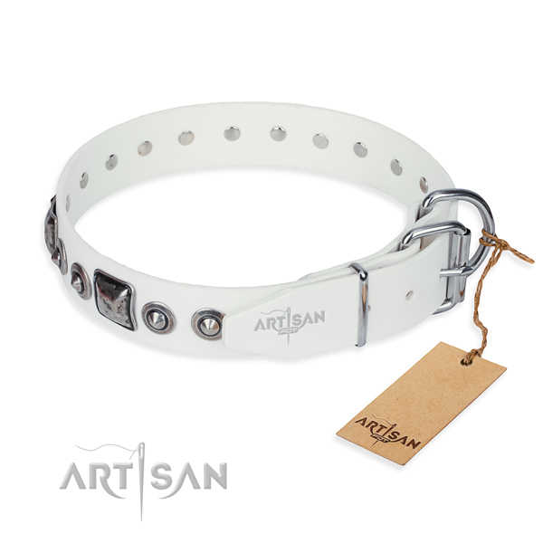 Best quality leather dog collar crafted for comfy wearing