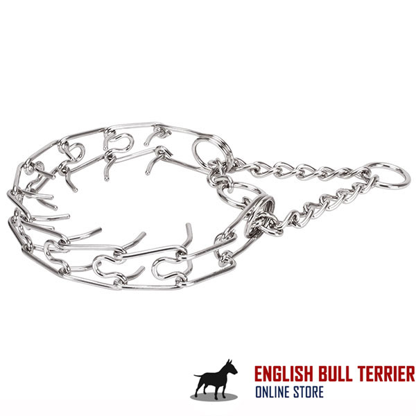 Strong stainless steel dog pinch collar for large pets
