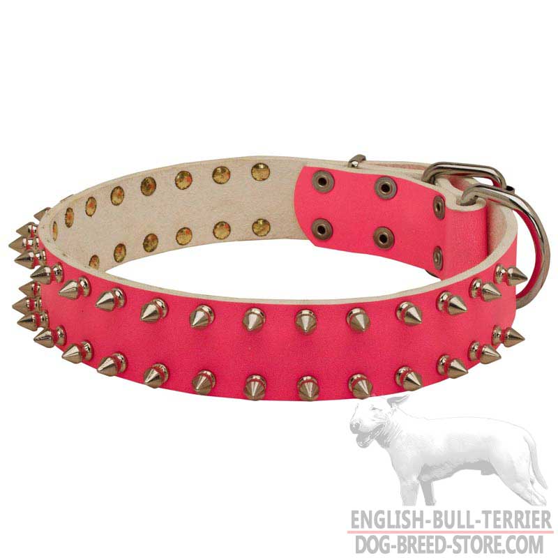 pink spike collar