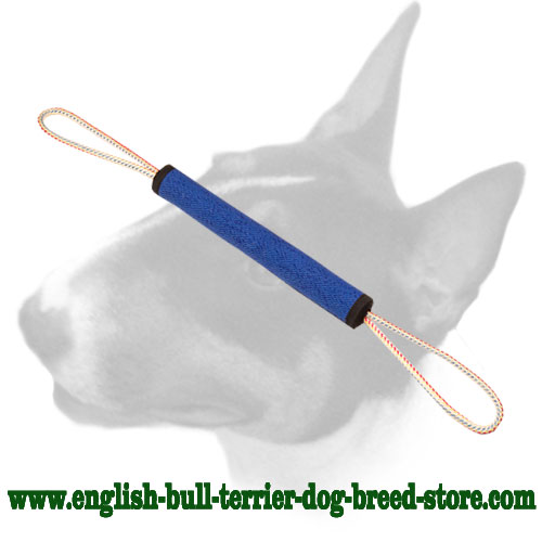French Linen Rolled Bite Tug for English Bull Terrier Puppies