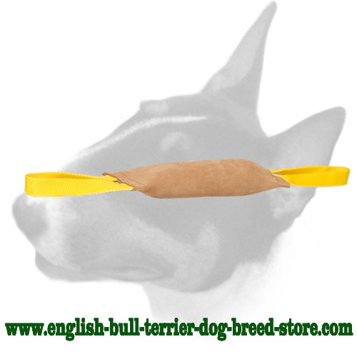 High-Quality Leather Bull Terrier Bite Tug with 2 Handles