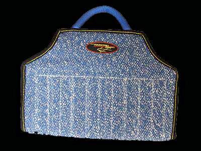 French Linen Bull Terrier Bite Developer Cover with Handle