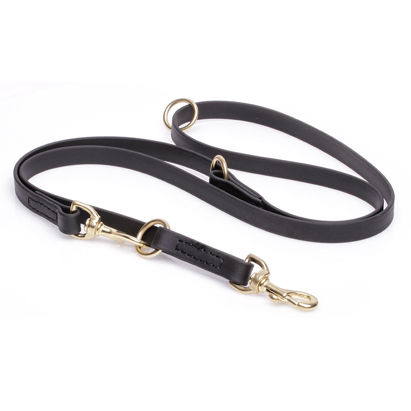 Multipurpose Black Biothane English Bull Terrier Leash for over 7 Different Activities