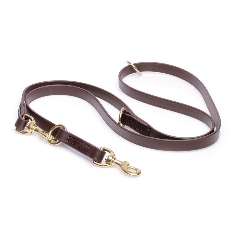 Multipurpose Brown Biothane English Bull Terrier Leash for over 7 Different Activities