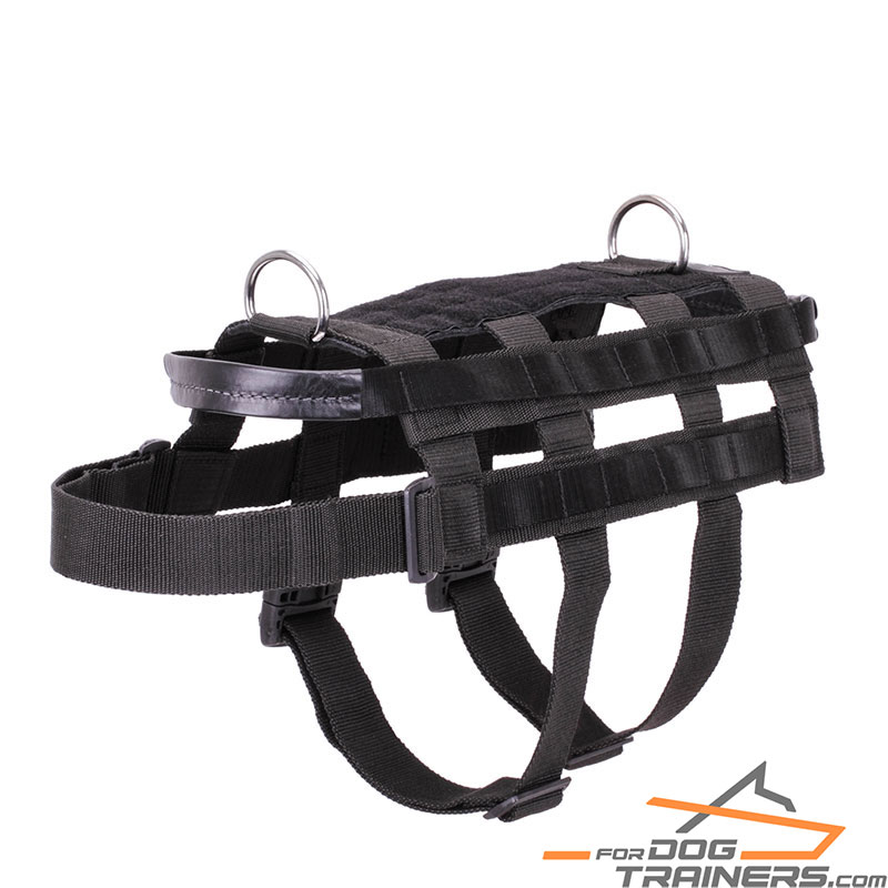"Smart Duty" Adjustable Nylon Dog Harness for Military and Police Work - Click Image to Close
