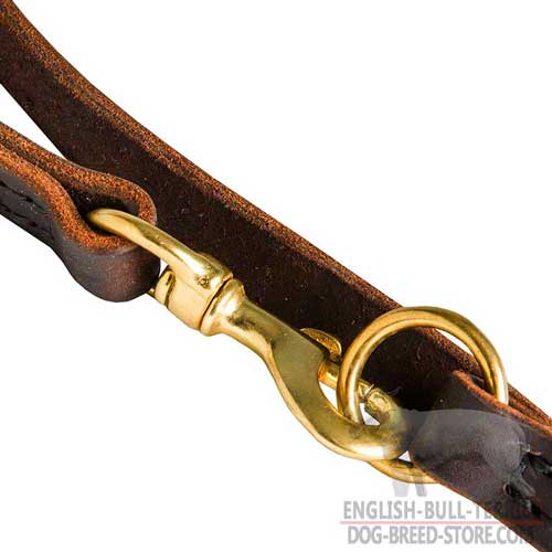 Durable Brass Snap Hook On Multimode Leather Dog Leash